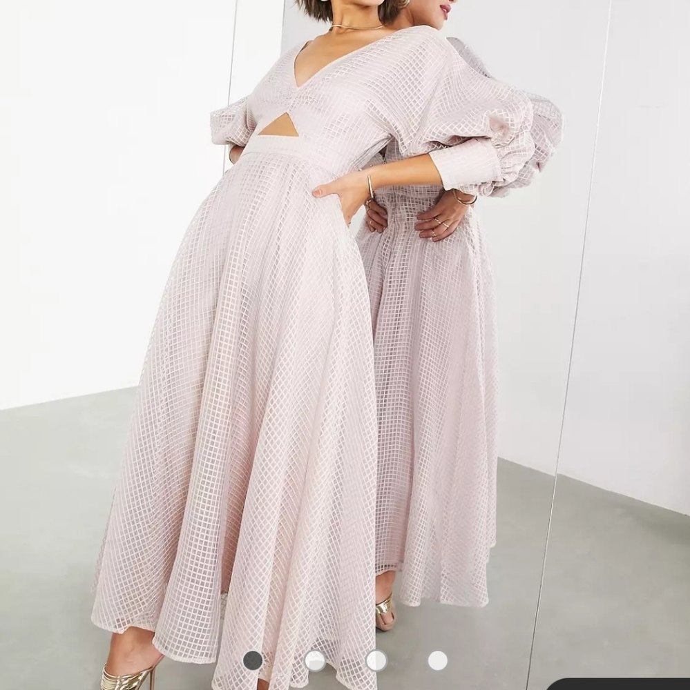 ASOS organza check dress Size US 10 New with tags!